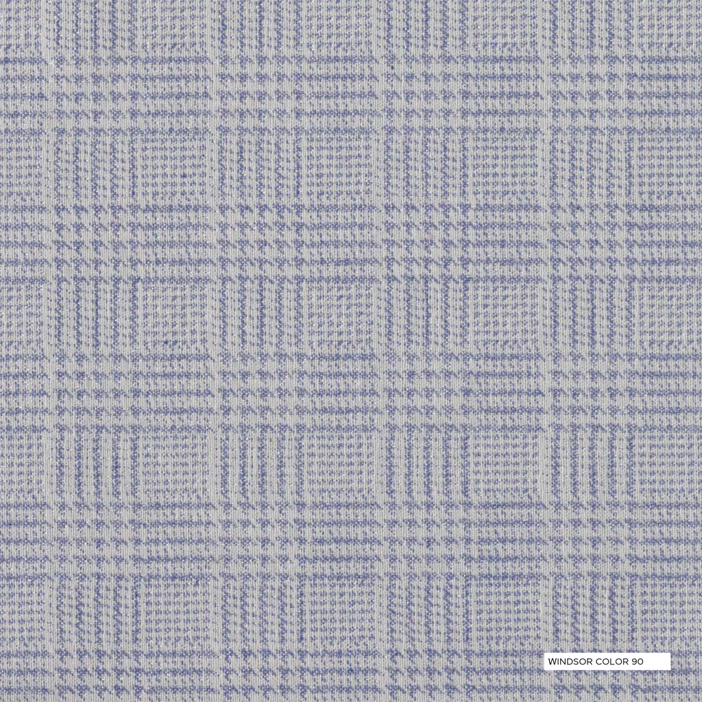 Синяя ткань с геометрическим рисунком Windsor 90