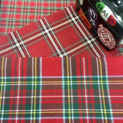 Бордовая ткань в клетку Glen