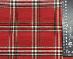Бордовая ткань в клетку Glen