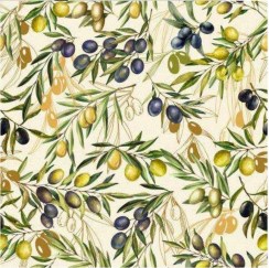 Натуральная ткань с оливками Spanish olives